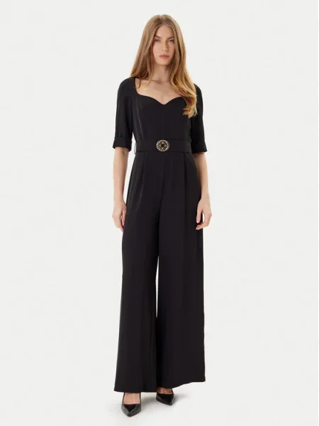 Rinascimento Salopetă Wide Leg negru
