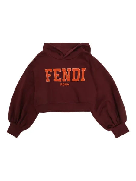 Bluza z kapturem dziecięca Fendi czerwona