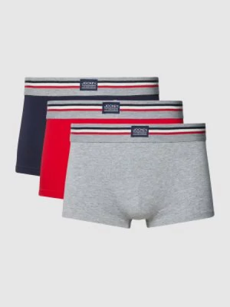 Obcisłe bokserki z detalem z logo w zestawie 3 szt. Jockey czerwone