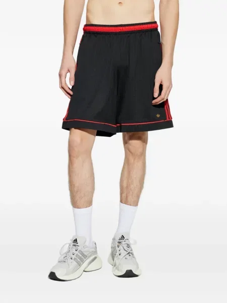 Pantaloni scurți Adidas cu dungi negru