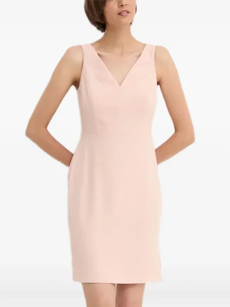 Rochie mini Sandro Ferrone cu decolteu în V de costum roz