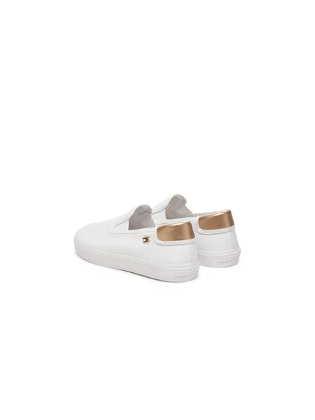 Tommy Hilfiger Tenis superge Vulc Canvas Slip-On Sneaker bela