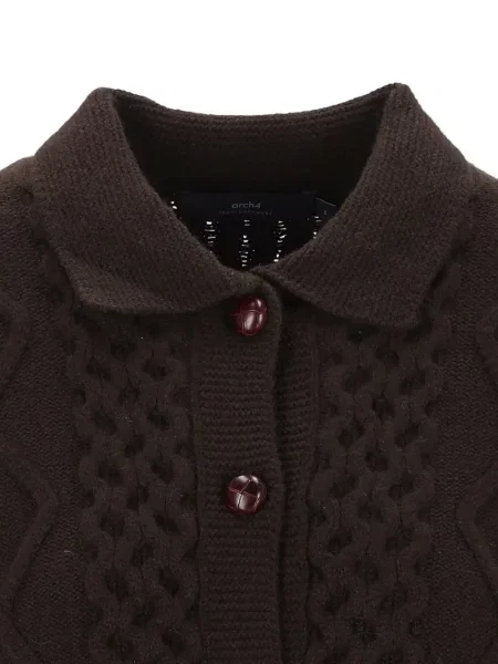 Cardigan Arch4 tricotate maro