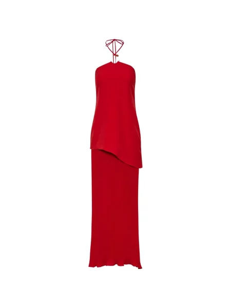 Rochie maxi Baobab cu gât halter roșu