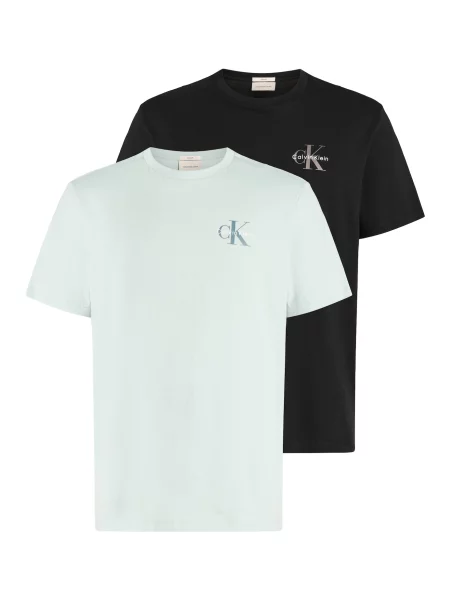 Calvin Klein Jeans Tricou CLASSIC verde pastel negru
