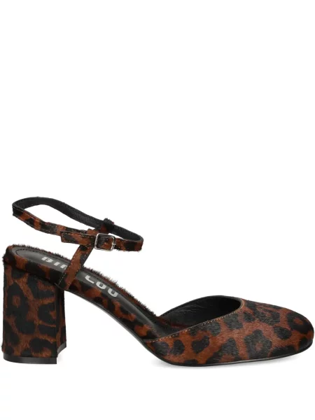 Pantofi cu toc Bibi Lou cu imagine cu model leopard maro