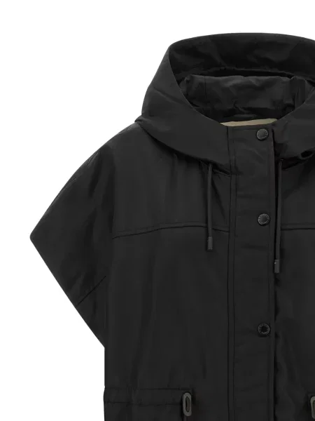 Vestă Weekend Max Mara cu glugă negru