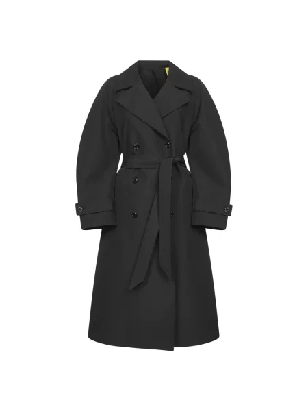 Długi trencz Moncler czarny