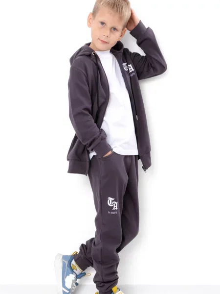 Дитячий Спортивний костюм Носи своє бавовна/поліестер сірий