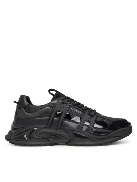 GUESS Niske tenisice Belluno / bijela crna