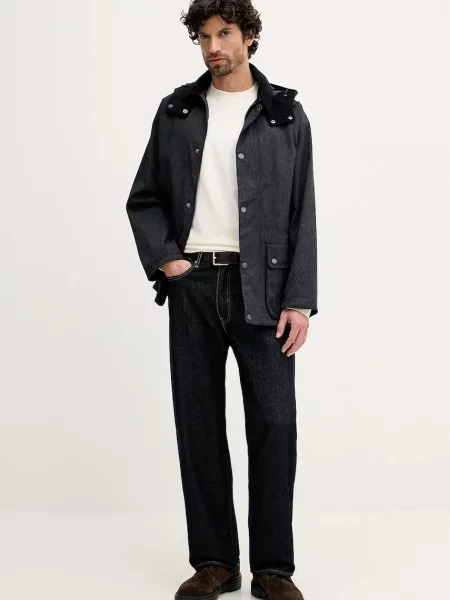 Barbour longsleeve gładki beżowy