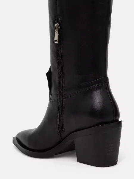 Кожаные сапоги Answear.lab черные