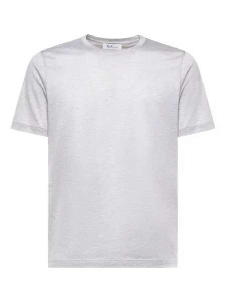 Tricou John Galliano cu decolteu rotund scurt alb
