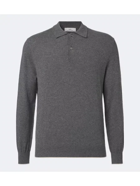 Tricou polo Arch4 din cașmir gri
