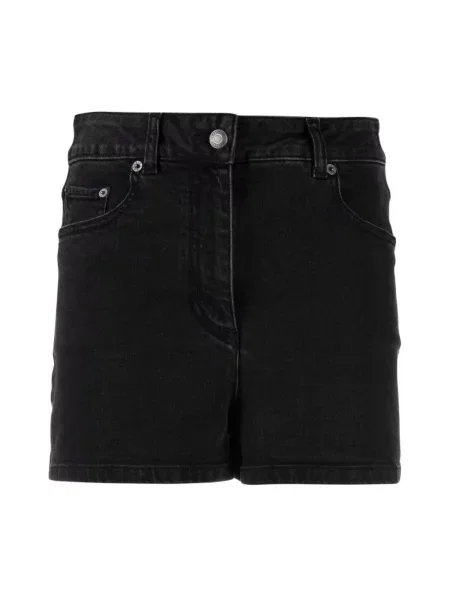 Szorty jeansowe Moschino ze stretchu czarne