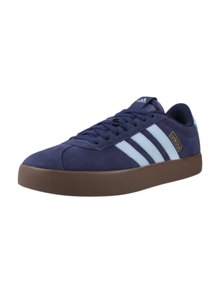 Sneakersy ze skóry model ‘VL COURT Adidas Sportswear niebieskie