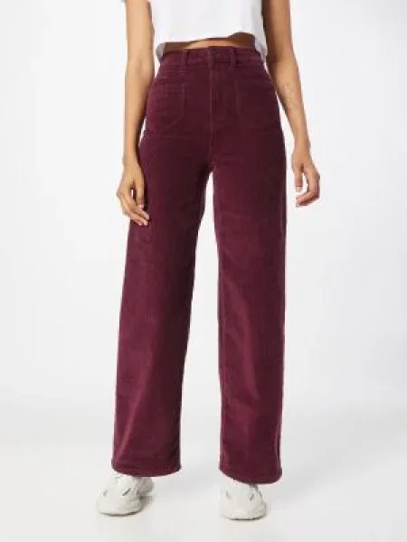 ONLY Pantaloni HOPE bordeaux roșu