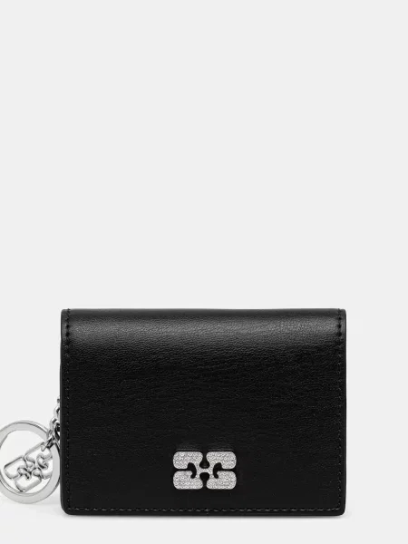 GANNI portofel Flap Card Holder Strass negru
