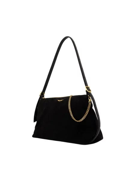 Torebka crossbody Zadig & Voltaire zamszowa czarna