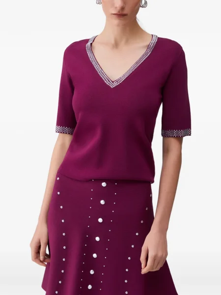 Tricou Liu Jo cu decolteu în V violet