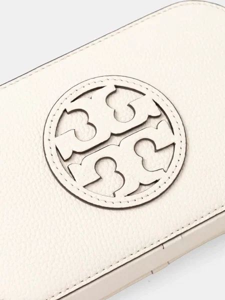 Tory Burch Кожена чанта Miller Mini Crossbody бежово