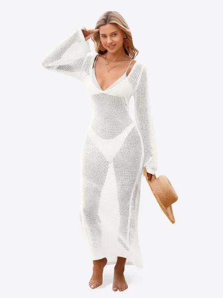 Imily Bela Rochie de plaja alb