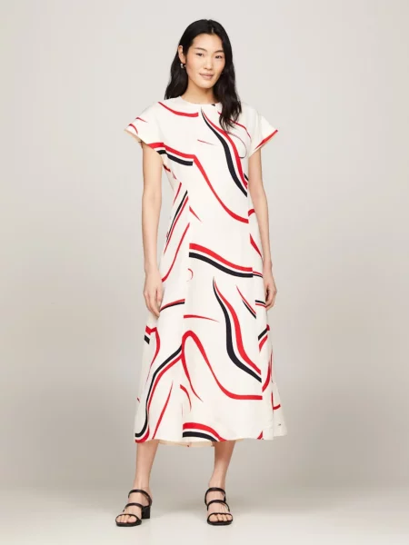 Φόρεμα καθημερινό Tommy Hilfiger λευκό