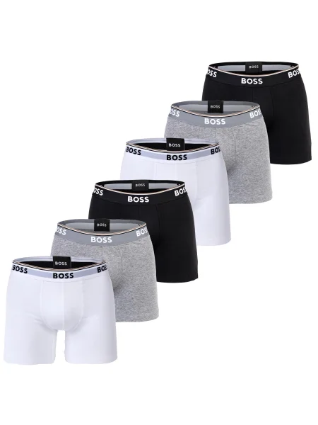 BOSS Boxeralsók szürke / fekete fehér