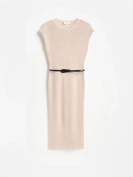 Cu centură rochie Reserved galben