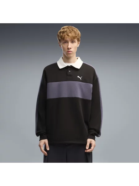 PUMA MÄ™ska bluza polo z okrÄ…gÅ‚ym dekoltem T7 Relaxed OdzieÅ¼ S czarny