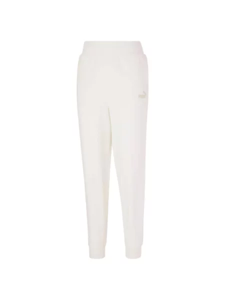 Spodnie Puma ESS+ Embroidery High-Waist Pants FL białe
