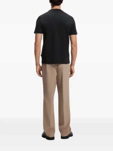 Tricou Boss din jerseu cu autograf negru