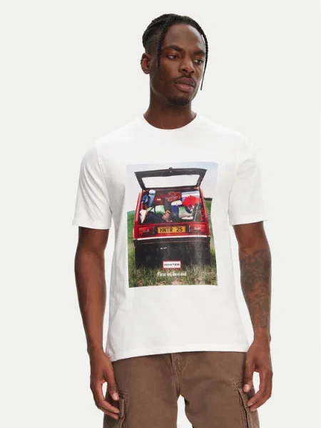Hunter Tricou Tomi Grapphic alb