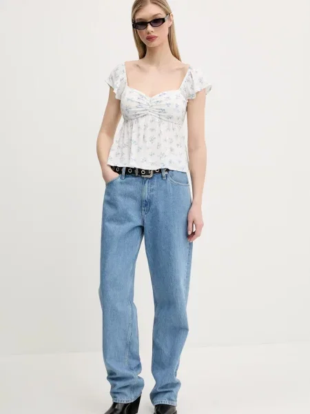 Hollister Co. bluzka wzorzysta biały