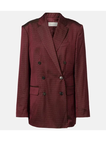 Sacou Dries Van Noten cu buline bordo