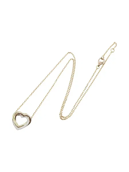 Colier Cartier cu motiv cu inimi auriu