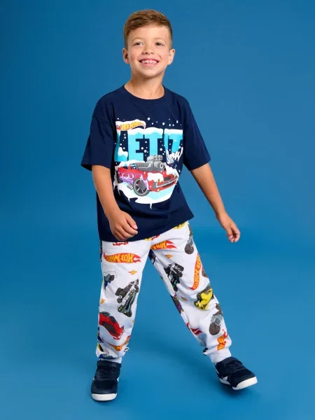 Sinsay Tričko Hot Wheels námořnická modrá