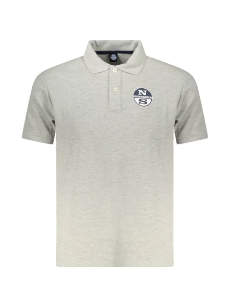 Tricou polo North Sails cu autograf gri