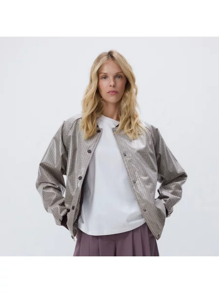 Reserved Kostkovaná bunda bomber vícebarevná