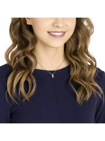 Swarovski Akcesoria Kobieta ONE SIZE Naszyjnik z zawieszką z trzema kamieniami szary