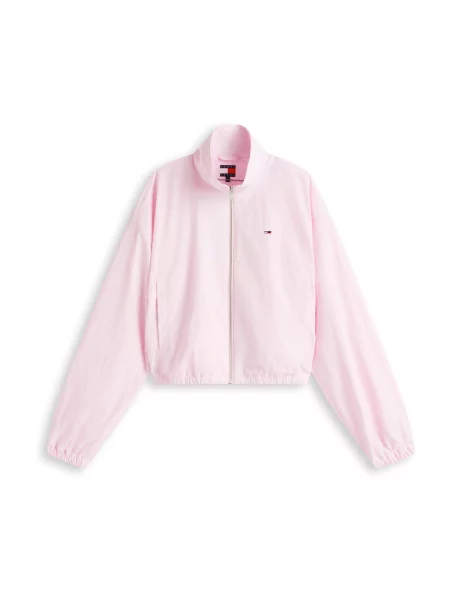 Tommy Jeans Prechodná bunda ružová