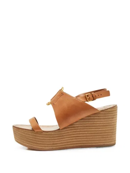 Sandale Tory Burch cu pană maro