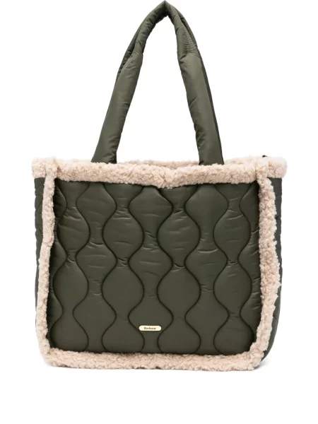 Matlasat geantă shopper Barbour verde