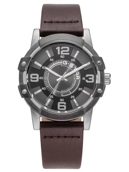 G-STAR Analogové hodinky Watch Constructed' hnědá