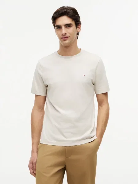 Tommy Hilfiger Koszulka Mężczyźni jednolity S beżowy