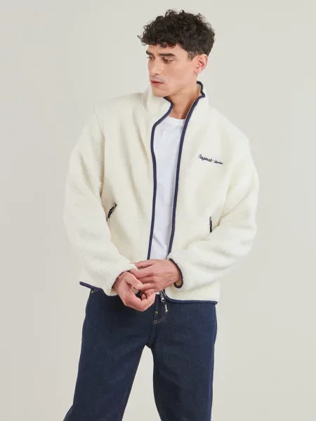 Prijelazna jakna Jack & Jones od flisa bež