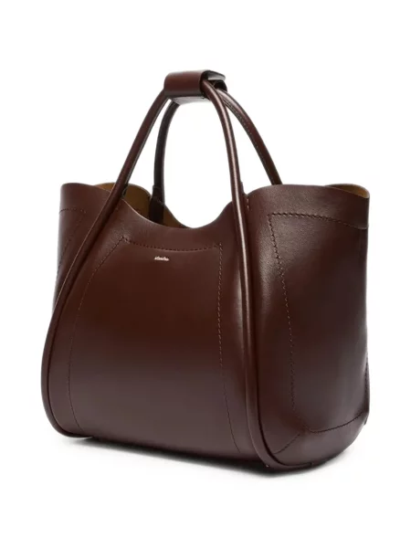 Geantă Max Mara din piele maro