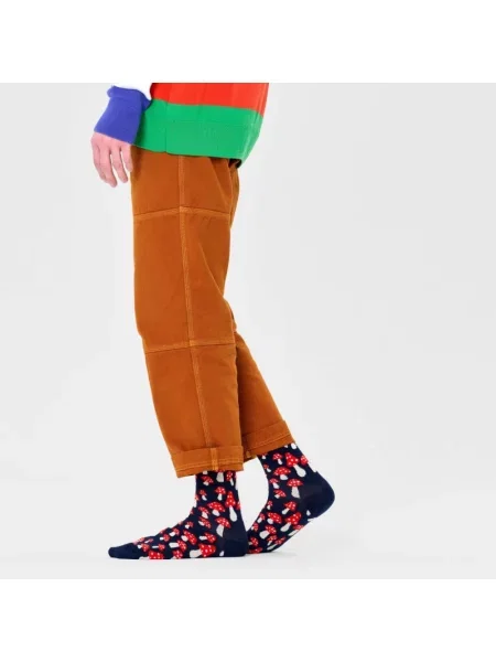 Skarpety z wyhaftowanymi motywami model ‘Mushroom’ Happy Socks czarne
