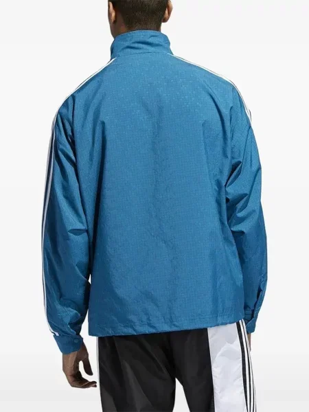 Pruhované krajkové pruhované tričko Adidas s vázáním šedé