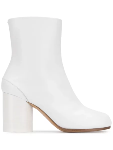 Cizme scurte Maison Margiela din piele alb